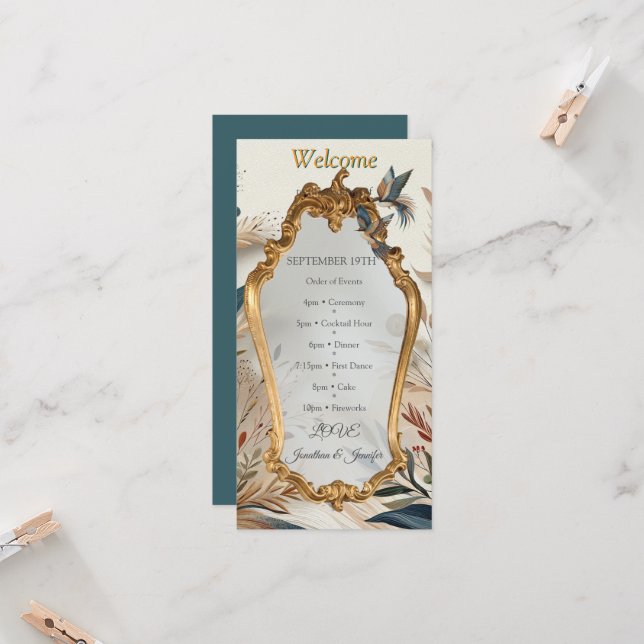 Bohemischer Farbmix und Thema Blume (Vorderseite/Rückseite Beispiel)