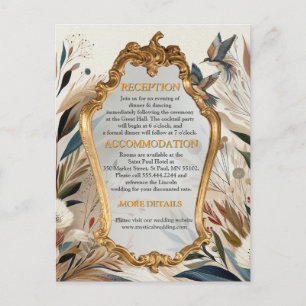 Bohemischer Farbmix und Thema Blume Ankündigungspostkarte