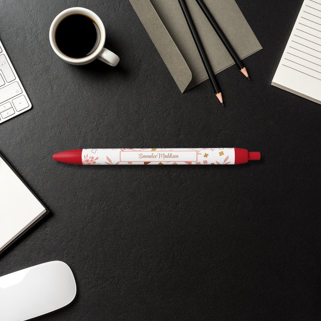 Bohemischer floraler Diterstil Mit Monogramm Kugelschreiber (Von Creator hochgeladen)