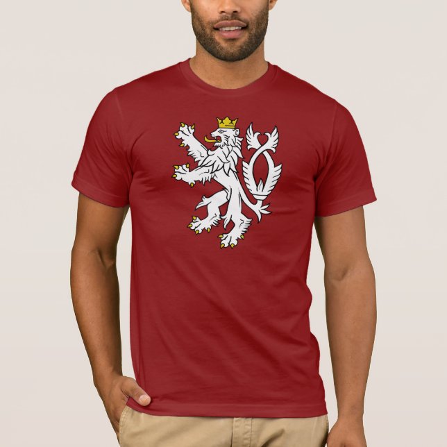 Bohemischer heraldischer Löwe T-Shirt (Vorderseite)