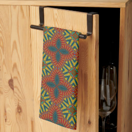 Bohemischer Hippie Red Blue Yellow Cooler Ethnic-T Geschirrtuch