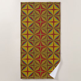 Bohemischer Hippie Red Yellow Vintag Tribal Ethnic Strandtuch