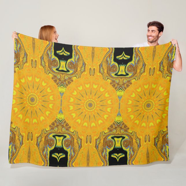 Bohemischer Kronleuchter im Sommer Gemütliche Blum Fleecedecke (Beispiel)