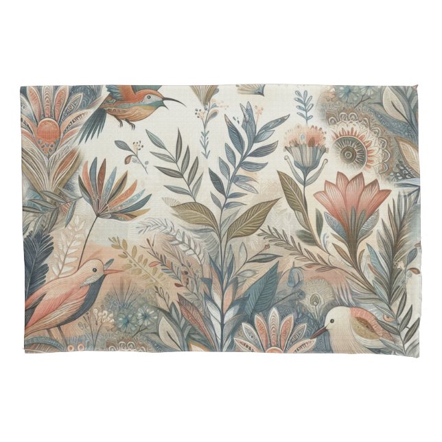 Bohemischer Mix aus aquamarinem Magenta, lila auf  Kissenbezug (Vorderseite)