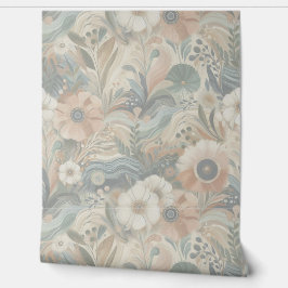 Bohemischer Mix aus aquamarinem Magenta, lila auf  Tapete