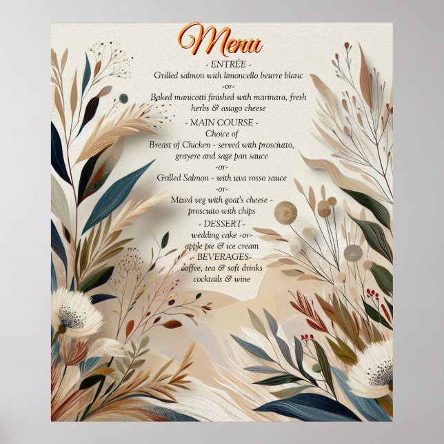 Bohemischer Mix aus aquamarinen, magentafarbenen,  Poster (Vorne)