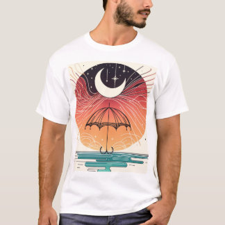 Bohemischer Mond und magischer Regen T-Shirt