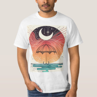 Bohemischer Mond und magischer Regen T-Shirt