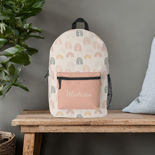Bohemischer neutraler Rainbows-Individuelle Name Bedruckter Rucksack (Von Creator hochgeladen)