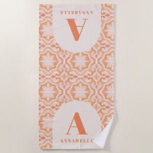 Bohemischer Pastellrosa Strandtuch