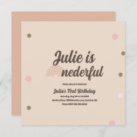 Bohemischer Regenbogen Erster Geburtstag Onederful