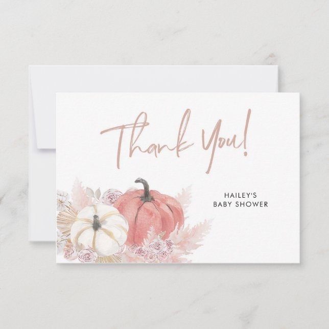 Bohemischer Rückgang der Liebe Pumpkin Dankeschön  Dankeskarte (Vorderseite)