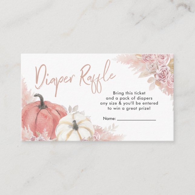 Bohemischer Rückgang der Liebe Pumpkin-Windeln Begleitkarte (Vorderseite)