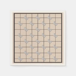 Bohemischer rustikaler Winterkaffee Bräune Kariert Serviette