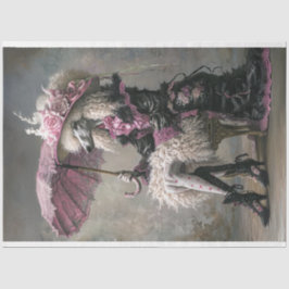 Bohemischer Standard-Poodle-Dekoupage Seidenpapier