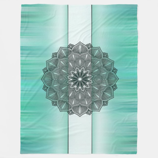 Bohemischer Stil mit Streifen Fleecedecke (Vorderseite)