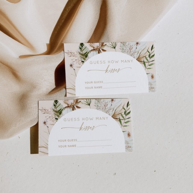 Bohemischer Strand schätzen, wie viele Küsse Bridg Begleitkarte (Von Creator hochgeladen)