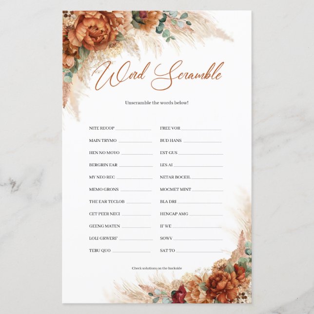 Bohemischer tropischer Strand Terracotta (Vorderseite)