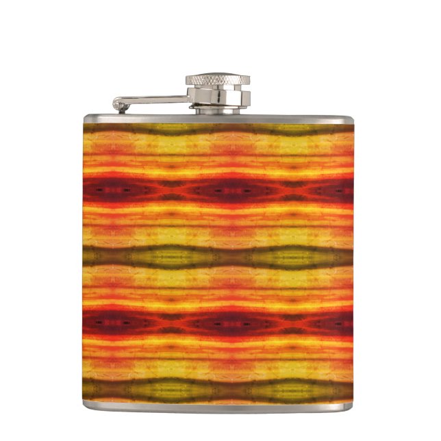 Bohemischer Vinyl-Wrapped Flask Flachmann (Vorderseite)