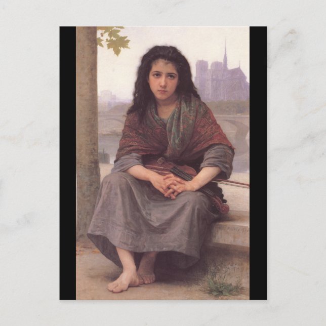 BOHEMISCHER VIOLIN PLAYER ITALIENISCHES MÄDCHEN VO POSTKARTE (Vorderseite)