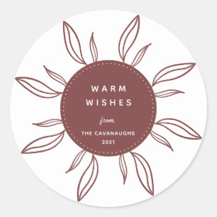 Bohemischer Wreath Holiday Classic Round Sticker