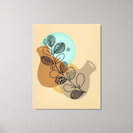 BOHEMISCHES ABSTRAKTES MINIMALISTISCH MIT SCHWARZL LEINWANDDRUCK