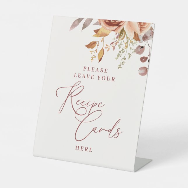 Bohemisches Blume-Brautparty Sockelschild (Vorderseite)