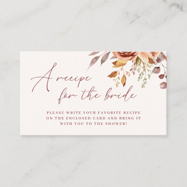 Bohemisches Blumenkohl-Brautparty Begleitkarte (Vorderseite)