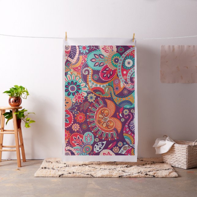 Bohemisches Boho MOD Hippy Chic-Blumen-Muster Stoff (Beispiel)