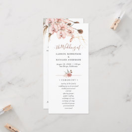 Bohemisches Boho Orchid-Hochzeitsprogramm