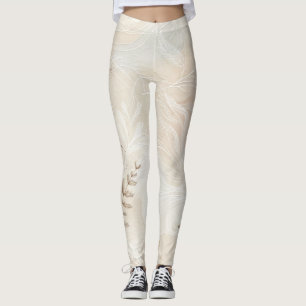Bohemisches botanisches Blumenmuster Leggings
