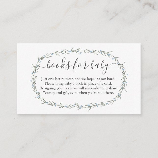 Bohemisches Boy Book In lieu, Bücher für Babyfütte Begleitkarte (Vorderseite)