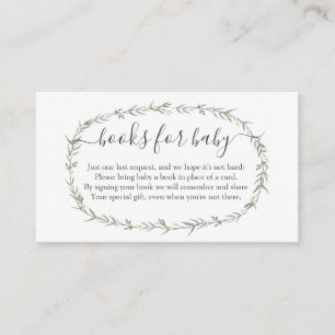 Bohemisches Buch anstelle von Büchern für Babybett Begleitkarte