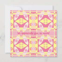 Bohemisches Chintz 24 Bubblegum Rosa Gelbe Dankbar Karte