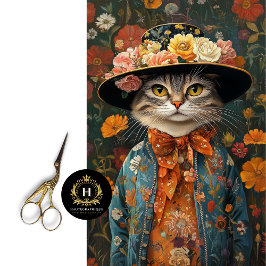 Bohemisches Dekor der Katze Seidenpapier