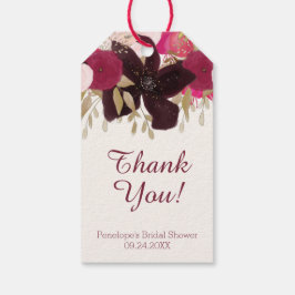 Bohemisches florales Brautparty Vielen Dank für Ih Geschenkanhänger