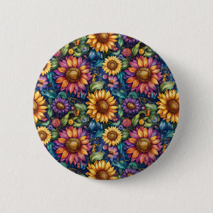 Bohemisches florales Dreamscape Button