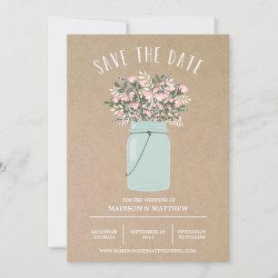 Bohemisches Glaskrug-Karten   Hochzeitsankündigung Save The Date