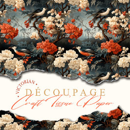 Bohemisches Handwerk Aquamarin Vintag georgianisch Seidenpapier