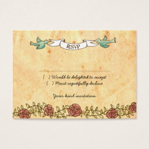 Bohemisches Herz, Rose, Vögel und Bannerhochzeit