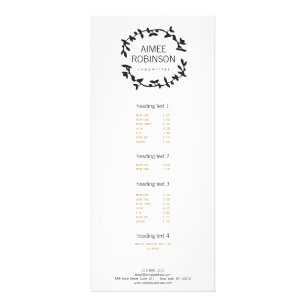 BOHEMISCHES LEAF-REATH-LOGO in SCHWARZ UND WEISS Werbekarte