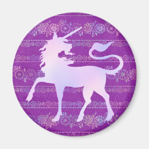 Bohemisches Muster und einsame Silhouette Magnet