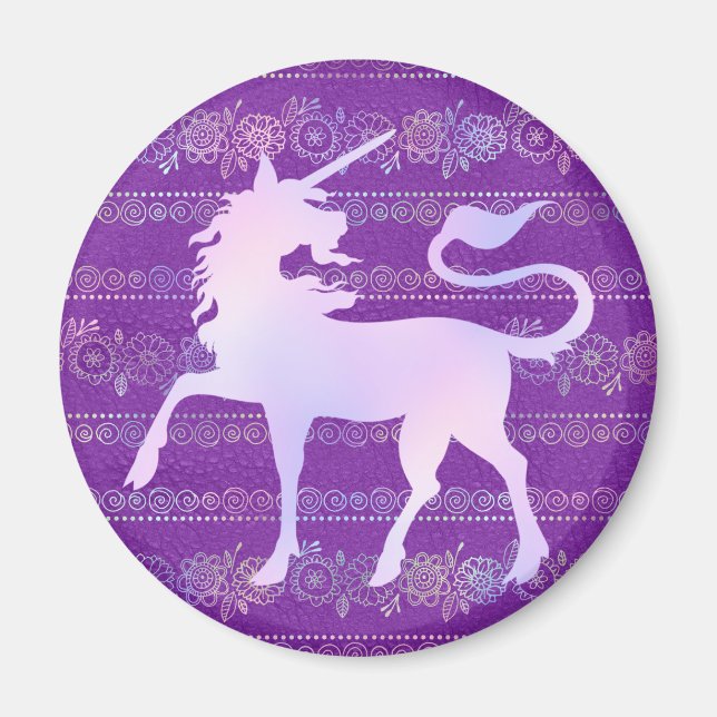 Bohemisches Muster und einsame Silhouette Magnet (Vorne)