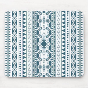 Bohemisches Ornament 30122020 Blau Mousepad