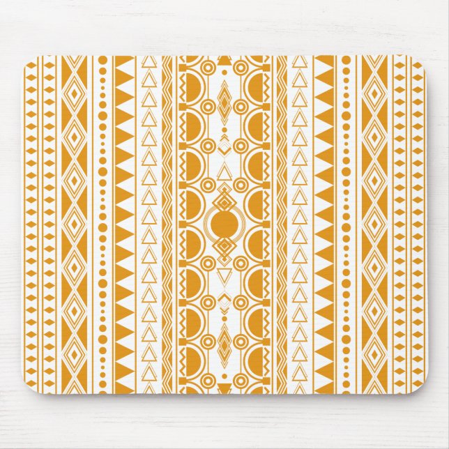 Bohemisches Ornament 30122020 Orange Mousepad (Vorne)