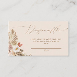 Bohemisches Pampas-Gras-Gender-Neutral-Diaper-Raff Begleitkarte