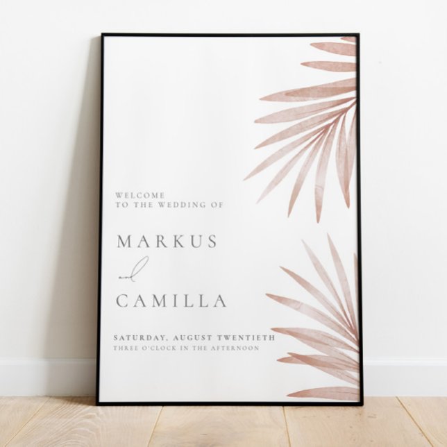 Bohemisches Pampas Grass Wedding Sign Poster (Von Creator hochgeladen)