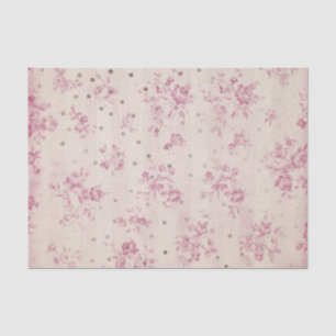 Bohemisches Pastellrosa stripes Blumenpolkapunkte Seidenpapier