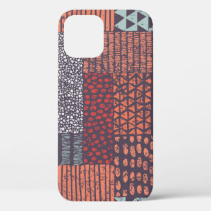 Bohemisches Patchwork: handgezeichnet nahtloses De Case-Mate iPhone Hülle