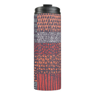 Bohemisches Patchwork: handgezeichnet nahtloses De Thermosbecher